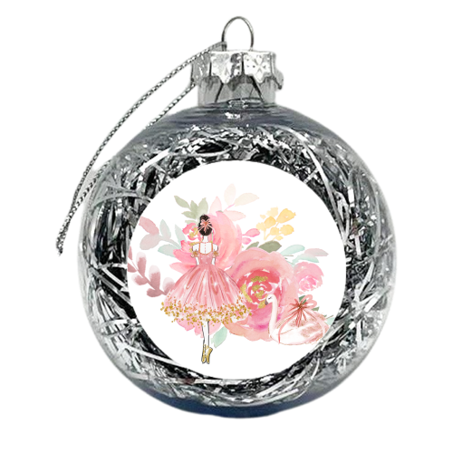 Floral Ballerina with swan - xmas bauble by haris kavalla