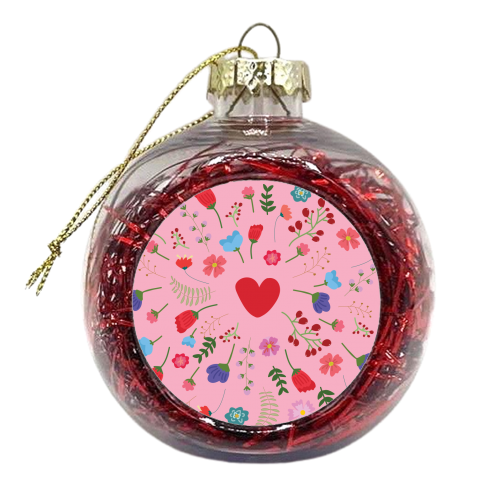 Floral Beauty - xmas bauble by Laura Lonsdale