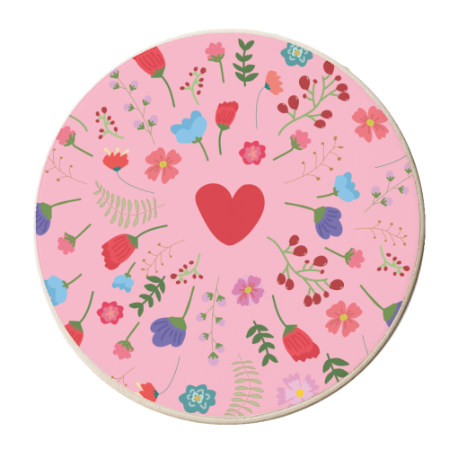 Floral Beauty - personalised beer coaster by Laura Lonsdale