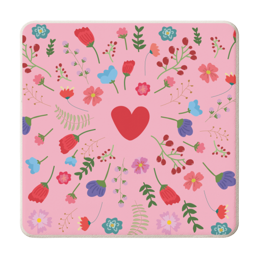 Floral Beauty - personalised beer coaster by Laura Lonsdale