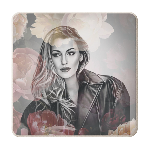 Floral Blake - personalised beer coaster by DOLLY WOLFE