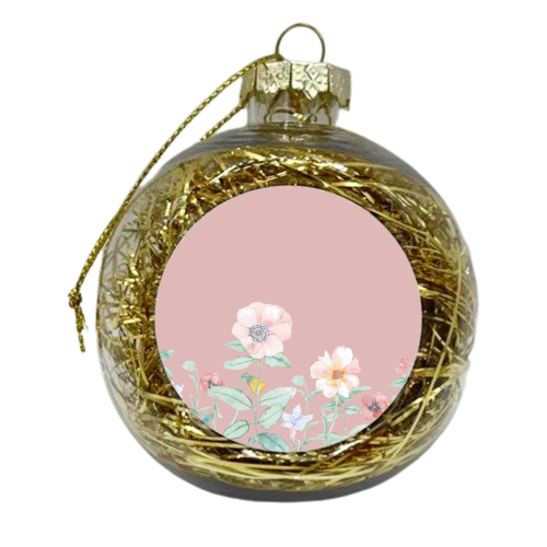 Floral Bloom - xmas bauble by Rachel Foreman