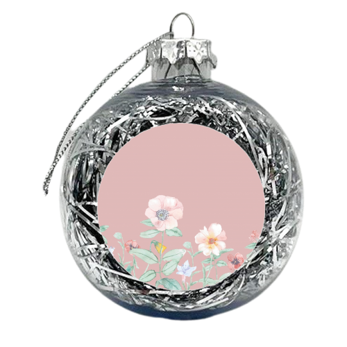 Floral Bloom - xmas bauble by Rachel Foreman