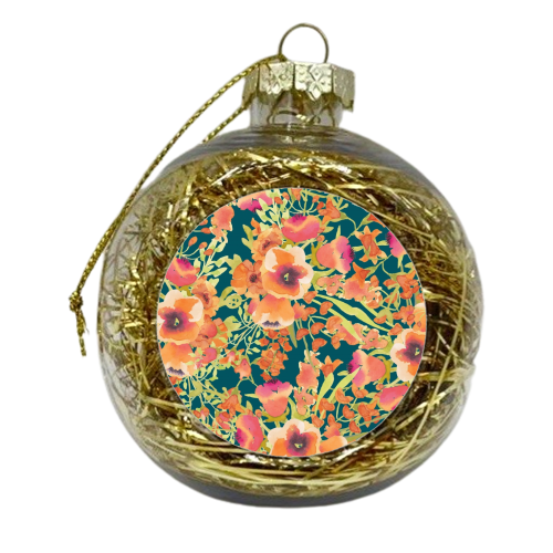 Floral Bunch - xmas bauble by Uma Prabhakar Gokhale