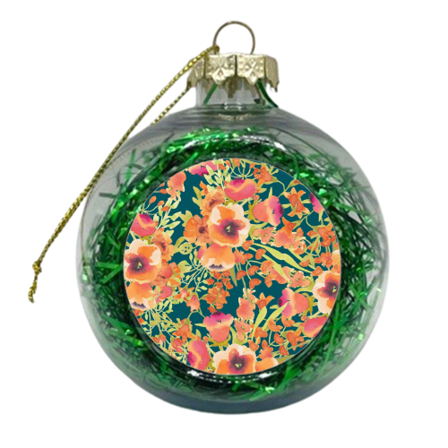 Floral Bunch - xmas bauble by Uma Prabhakar Gokhale