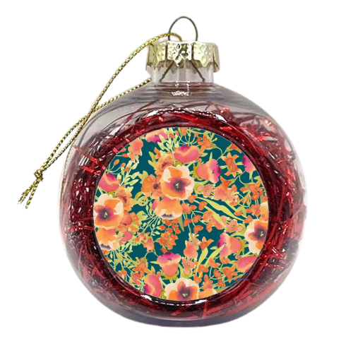 Floral Bunch - xmas bauble by Uma Prabhakar Gokhale