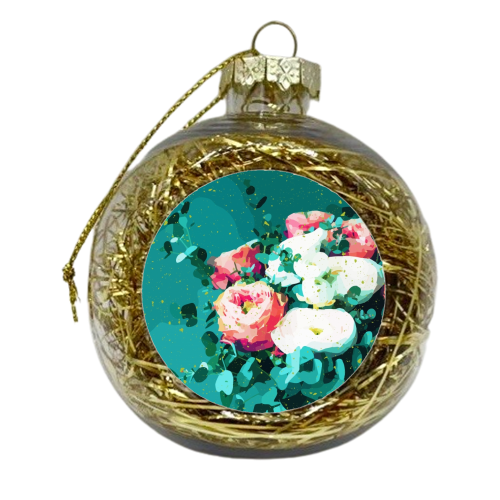Floral & Confetti - xmas bauble by Uma Prabhakar Gokhale