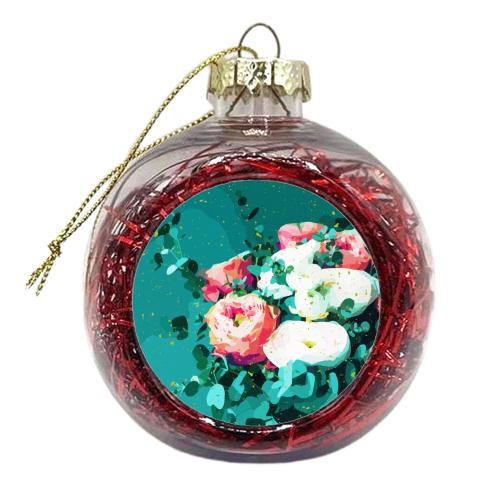 Floral & Confetti - xmas bauble by Uma Prabhakar Gokhale