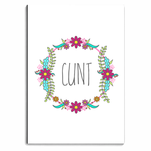 Floral Cunt - personalised A4, A5, A6 notebook by Adam Regester