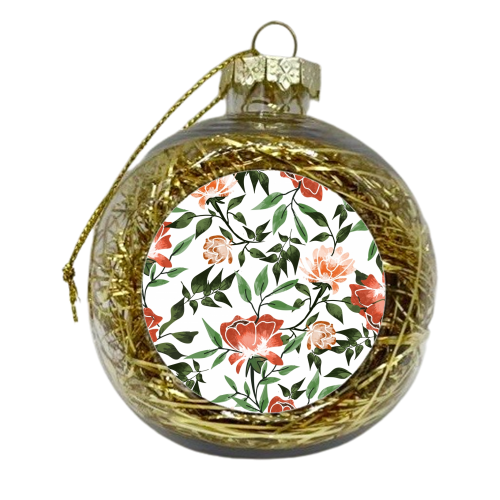 Floral Feels - xmas bauble by Uma Prabhakar Gokhale