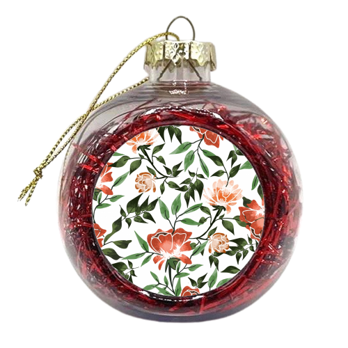 Floral Feels - xmas bauble by Uma Prabhakar Gokhale