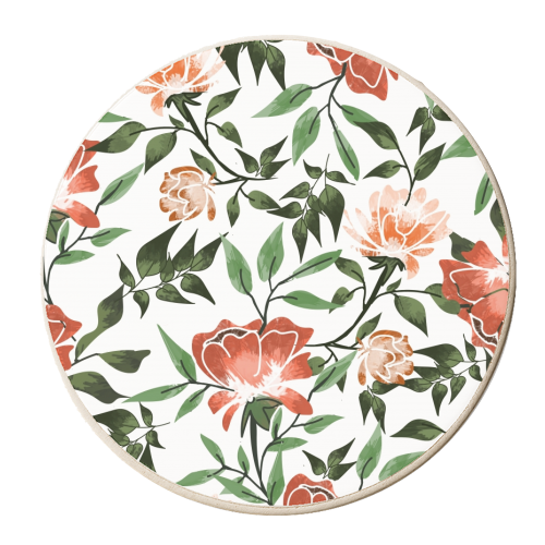 Floral Feels - personalised beer coaster by Uma Prabhakar Gokhale