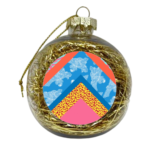 floral geo - xmas bauble by Hollie Victoria Thomas
