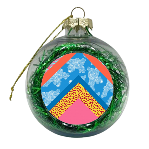 floral geo - xmas bauble by Hollie Victoria Thomas