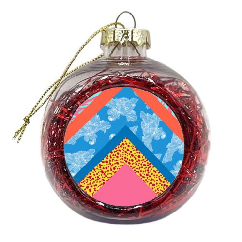 floral geo - xmas bauble by Hollie Victoria Thomas