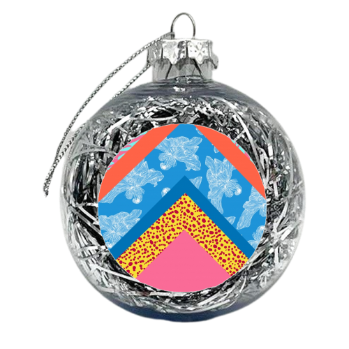 floral geo - xmas bauble by Hollie Victoria Thomas