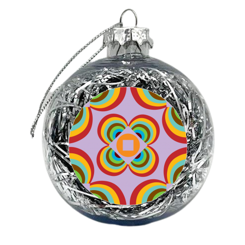 Floral Geo Tile no.1 - xmas bauble by Susan Marie Williams