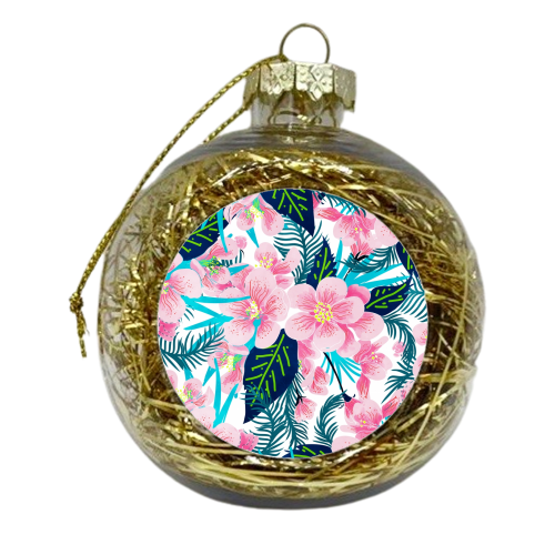 Floral Gift - xmas bauble by Uma Prabhakar Gokhale