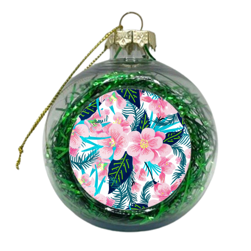 Floral Gift - xmas bauble by Uma Prabhakar Gokhale