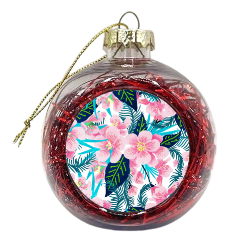 Floral Gift - xmas bauble by Uma Prabhakar Gokhale