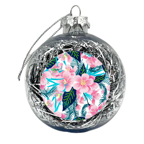 Floral Gift - xmas bauble by Uma Prabhakar Gokhale