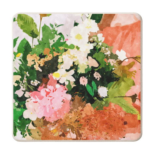 Floral Gift || - personalised beer coaster by Uma Prabhakar Gokhale