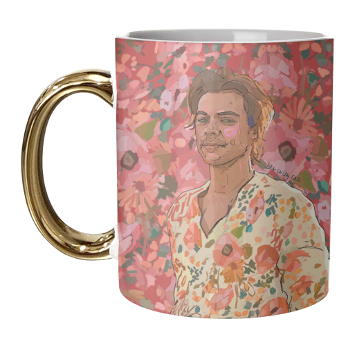 Floral Harry - unique mug by Beverley Rae