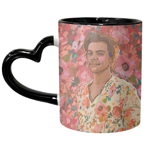 Floral Harry - unique mug by Beverley Rae