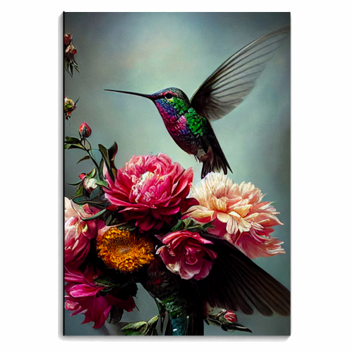 Floral Hummingbird - personalised A4, A5, A6 notebook by haris kavalla