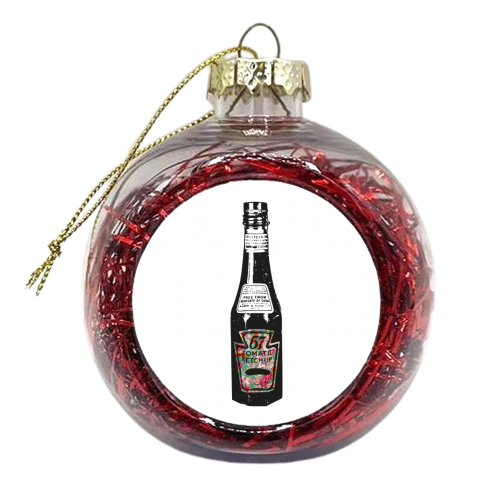 Floral Ketchup - xmas bauble by The 13 Prints