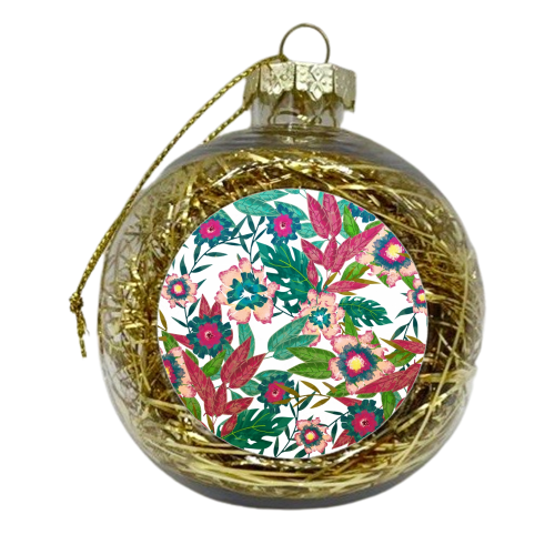 Floral Mood - xmas bauble by Uma Prabhakar Gokhale