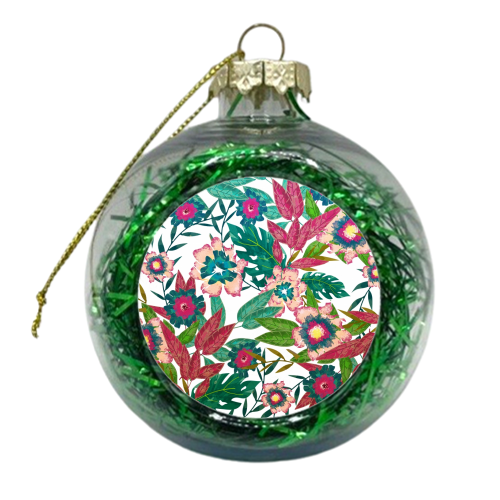 Floral Mood - xmas bauble by Uma Prabhakar Gokhale