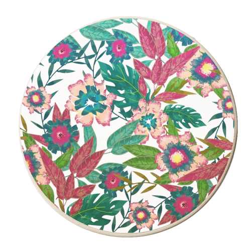 Floral Mood - personalised beer coaster by Uma Prabhakar Gokhale