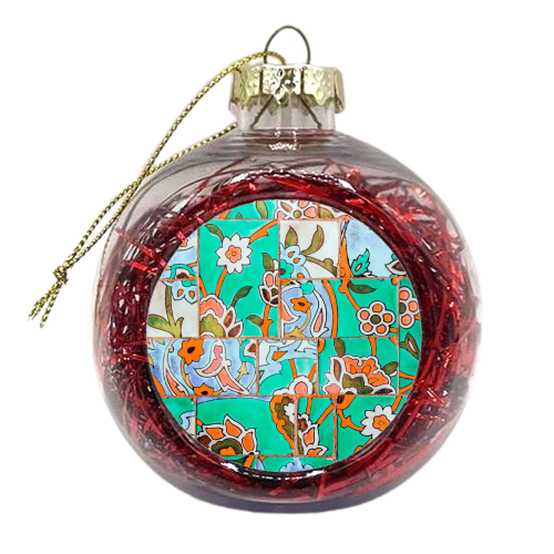 Floral Morocco - xmas bauble by Uma Prabhakar Gokhale