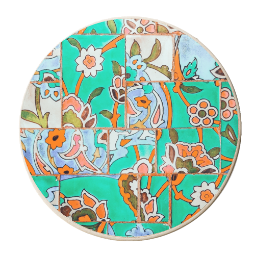 Floral Morocco - personalised beer coaster by Uma Prabhakar Gokhale