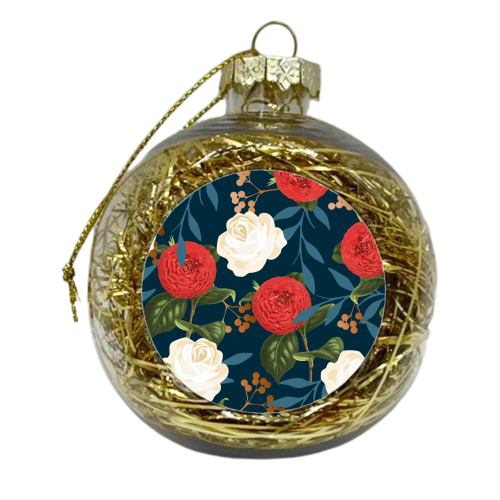 Floral Obsession V2 - xmas bauble by Uma Prabhakar Gokhale