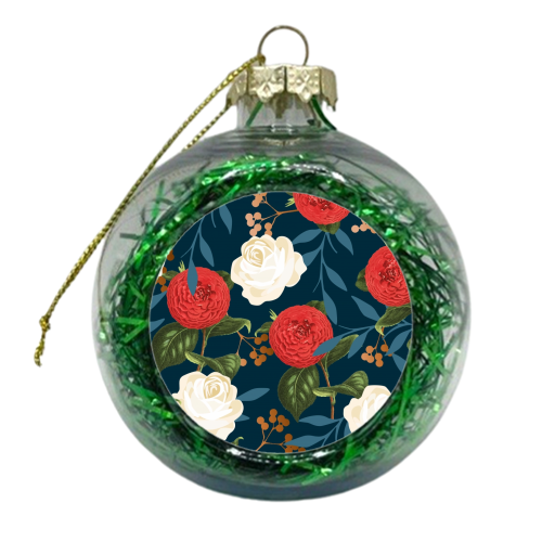 Floral Obsession V2 - xmas bauble by Uma Prabhakar Gokhale
