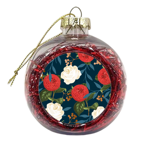 Floral Obsession V2 - xmas bauble by Uma Prabhakar Gokhale