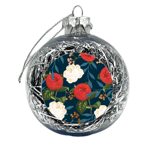 Floral Obsession V2 - xmas bauble by Uma Prabhakar Gokhale