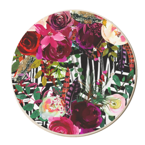 Floral On Zebra - personalised beer coaster by Kirsten Star