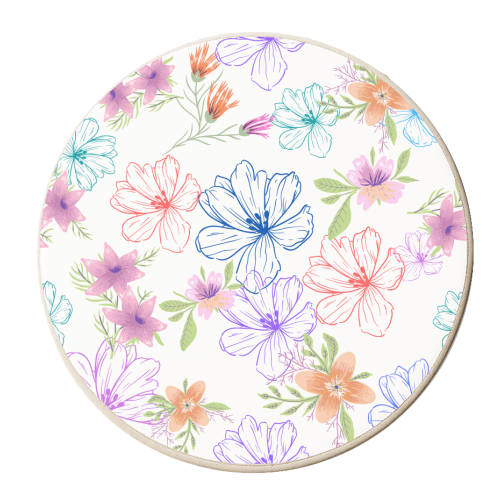 Floral Print - personalised beer coaster by Riad Mannan