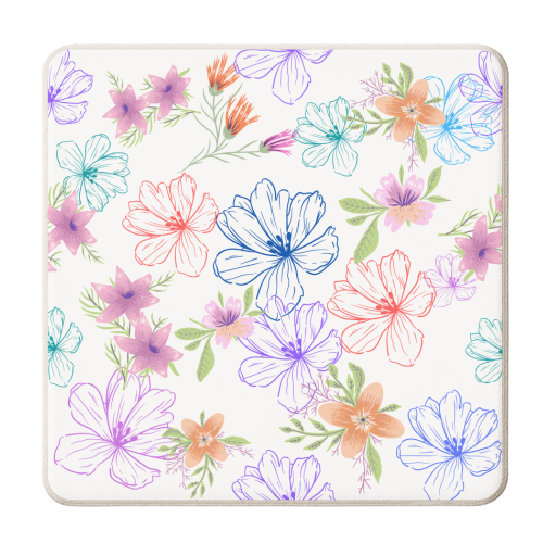 Floral Print - personalised beer coaster by Riad Mannan