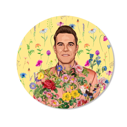 Floral Robbie - Magnet by DOLLY WOLFE