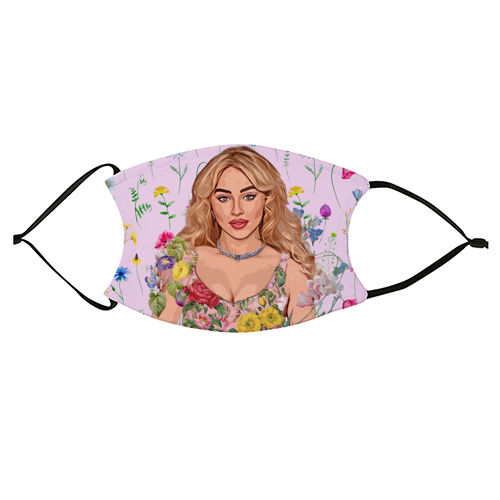 Floral Sabrina - face cover mask by DOLLY WOLFE