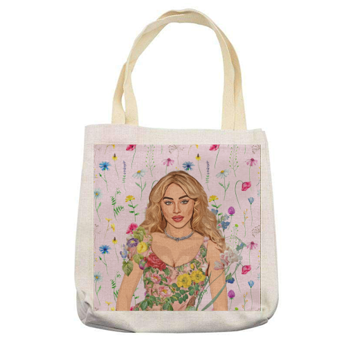 Floral Sabrina - printed canvas tote bag by DOLLY WOLFE
