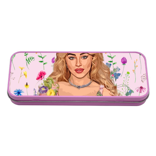 Floral Sabrina - tin pencil case by DOLLY WOLFE