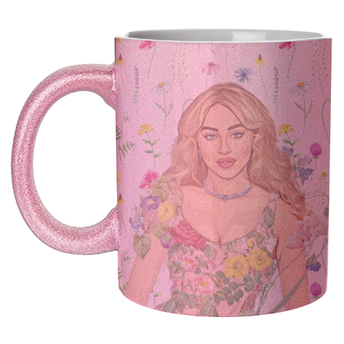 Floral Sabrina - unique mug by DOLLY WOLFE