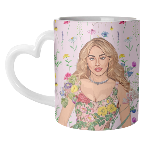 Floral Sabrina - unique mug by DOLLY WOLFE