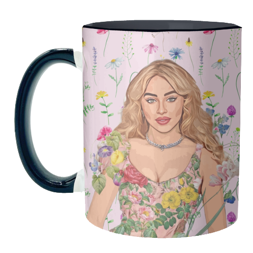 Floral Sabrina - unique mug by DOLLY WOLFE