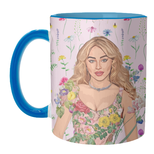Floral Sabrina - unique mug by DOLLY WOLFE